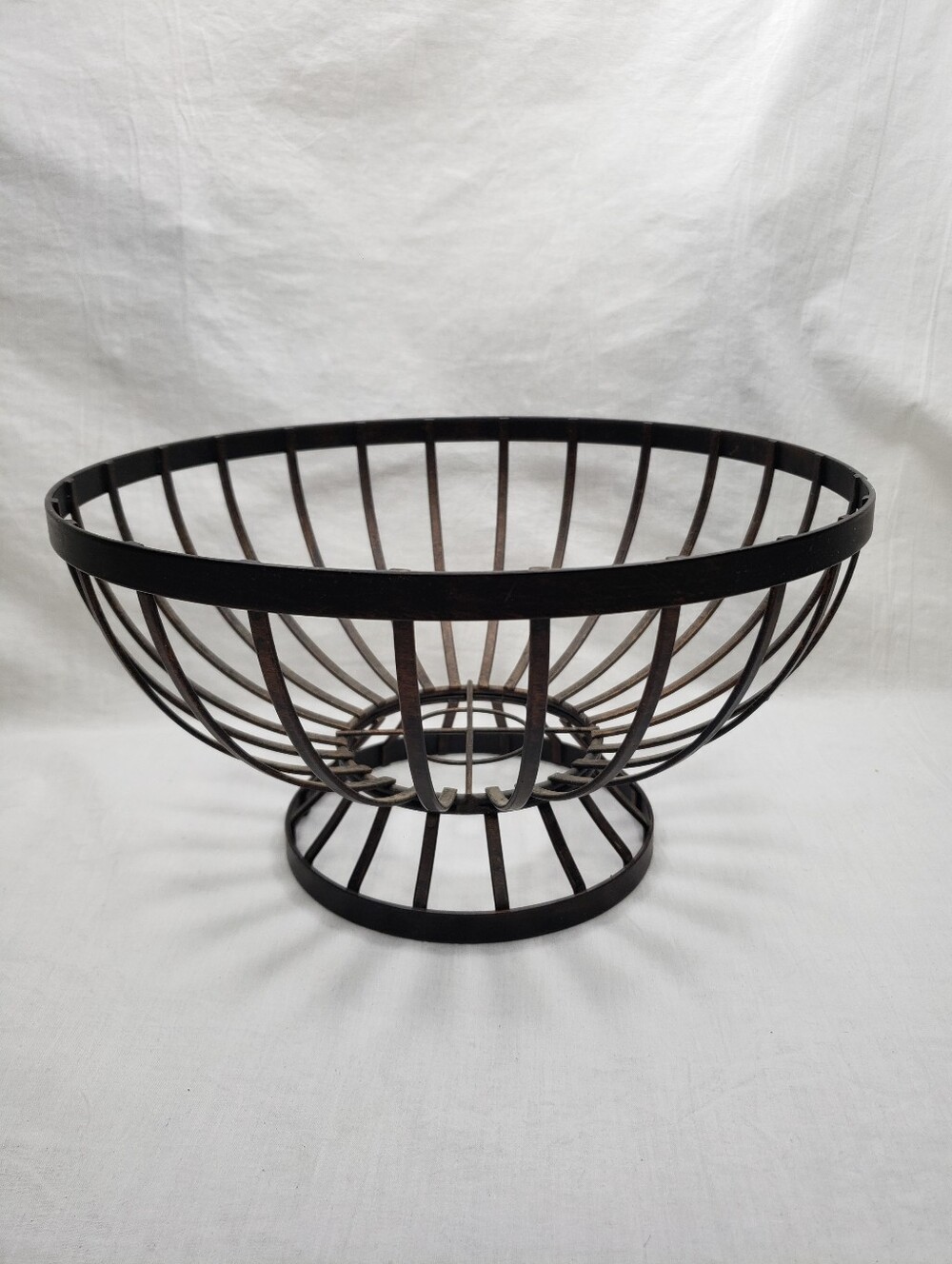 Bronze Metal Footed Fruit Bowl
